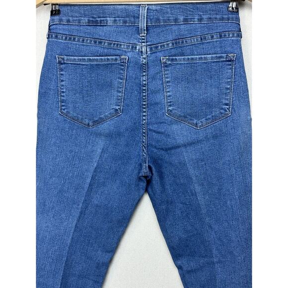 NYDJ Jeans Womens Size 12 Blue Cropped Bedazzled Cuffed Stretch - Picture 13 of 15